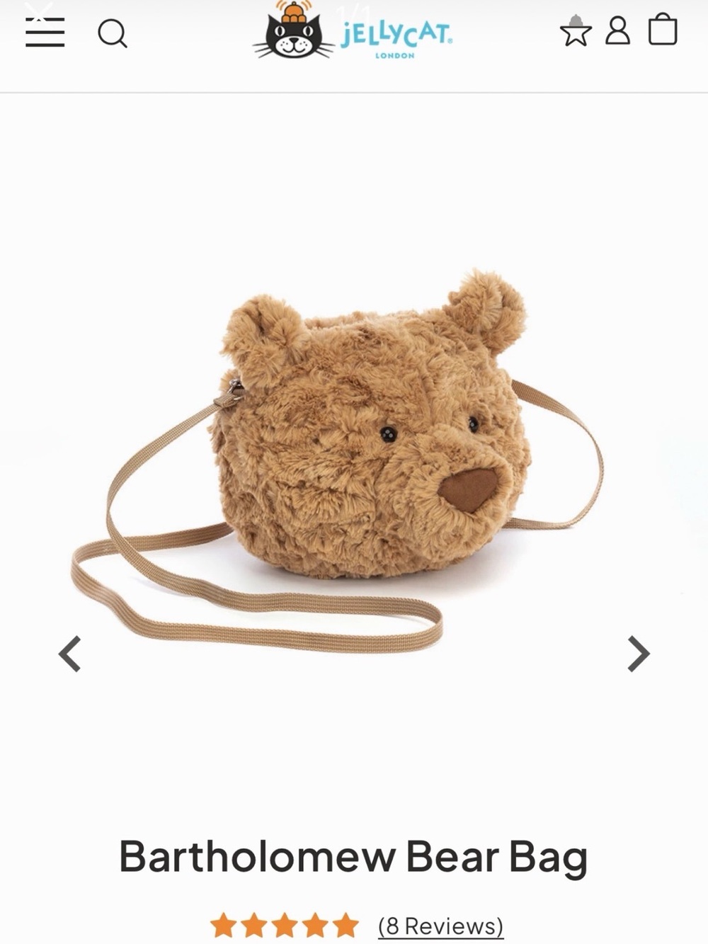 Jellycat Bartholomew Bear Bag
